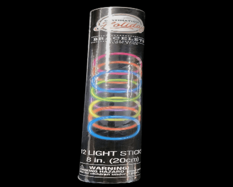 Recalled 12-pack Destination Holiday Glow Light Stick Bracelets