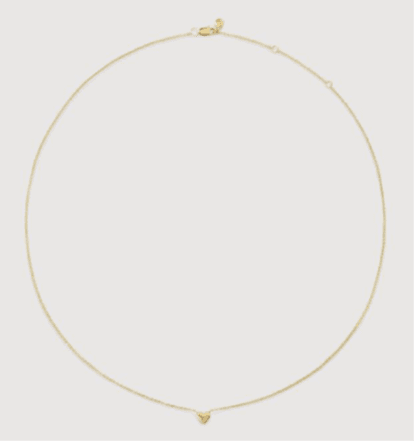 Recalled 14k Yellow Gold Mini Heart Necklace (SKU YG-NK-HART-NON)