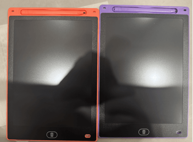 Recalled KTEBO Writing Tablet Toys in Red/Purple (front)