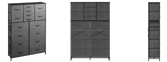 Recalled WLIVE Fabric 16-Drawer Dresser in Dark Gray