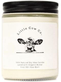 Recalled Little Cow Co. 9 oz Candle in Glass Jar
