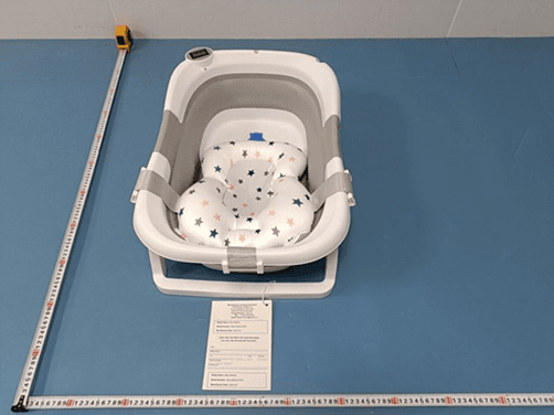 Front view of Recalled Napei Collapsible Infant Bath Tub