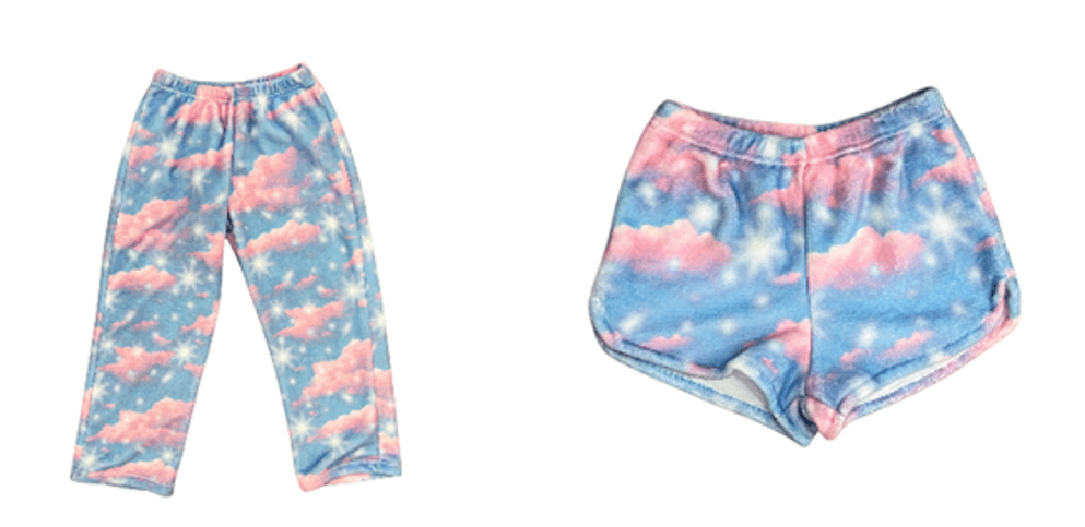 Recalled Cloud Pajama Pants and Shorts