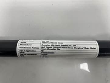 Model number "KDB504A01FT" is printed on a label located on the frame, either on the bottom foot tube or on the horizontal cross tube of the recalled Sangohe bed rail