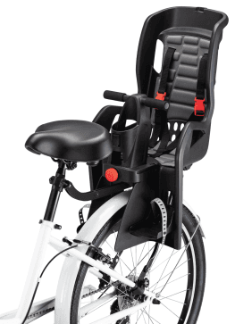 Recalled Schwinn Ovation Bicycle Child Carrier, Model SW80356 attached to rear bike rack (sold with carrier)