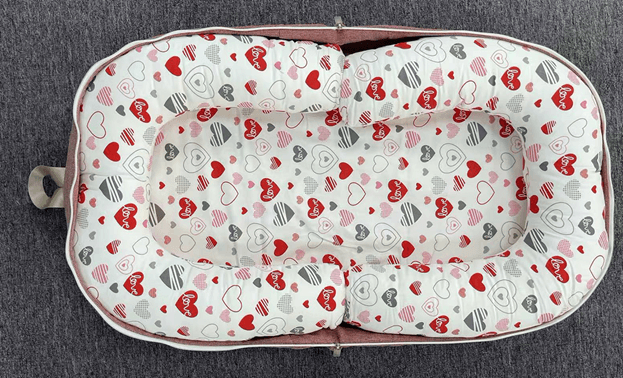 Recalled Glotika Baby Lounger in pink-heart