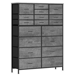 Recalled Vasicar 18-Drawer Dresser in gray