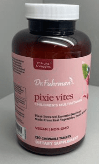 Recalled Dr. Fuhrman Pixie Vites Children's Multivitamin (120ct) - front