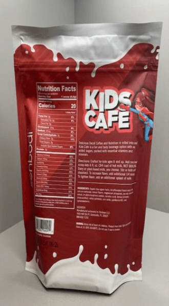 Recalled Zenbean Kids Café Instant Coffee+ Nutrition Original Latte (30srvs) - back