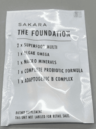 Recalled Sakara The Foundation (30pkts) - front inner packaging