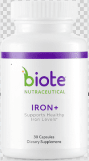 Recalled  Biote Nutraceutical Iron+ (30ct.) - front