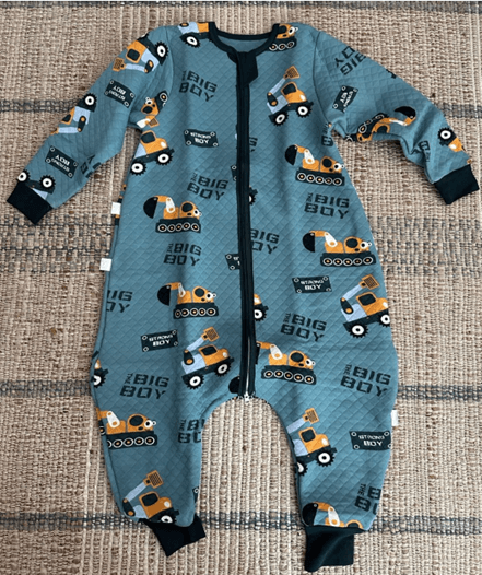 Recalled Zigjoy Toddler Sleep Sack with Feet – Excavator print
