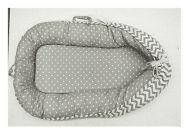 Recalled BBWOO Baby Lounger in Gray Line