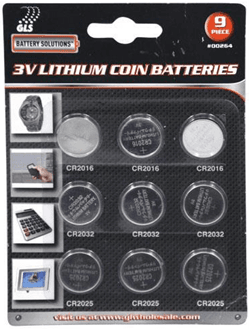 Recalled CR2016/ CR2032/ CR2025 Lithium Coin Batteries, Item 00264