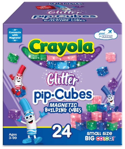 Recalled CreateOn Crayola-branded Glitter pip-Cubes, 24-Piece, Model 1000243