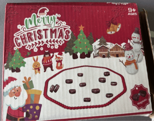 Recalled Christmas-themed Magnetic Chess Game - packaging